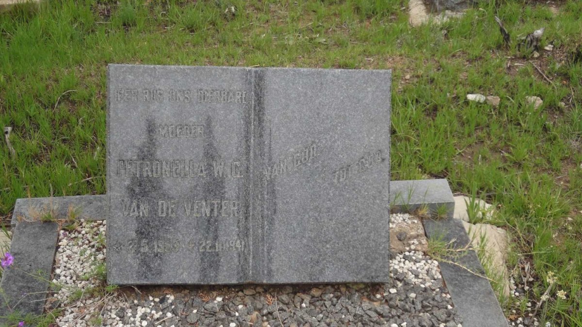 VENTER Petronella W.G., van de 1903-1941