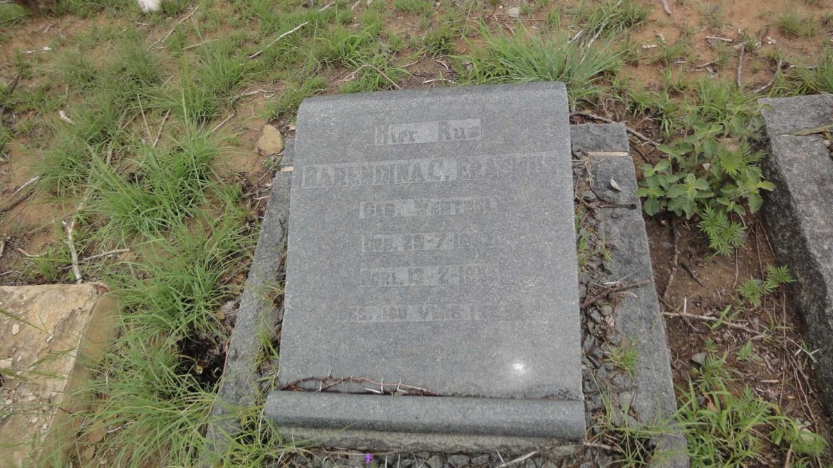 ERASMUS Barendina C. nee WENTZEL 1882-195?