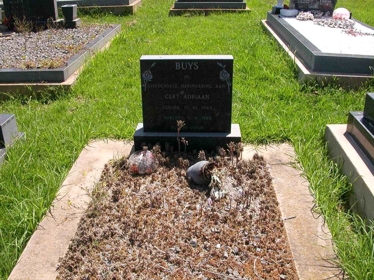 BUYS Gert Adriaan 1943-1988