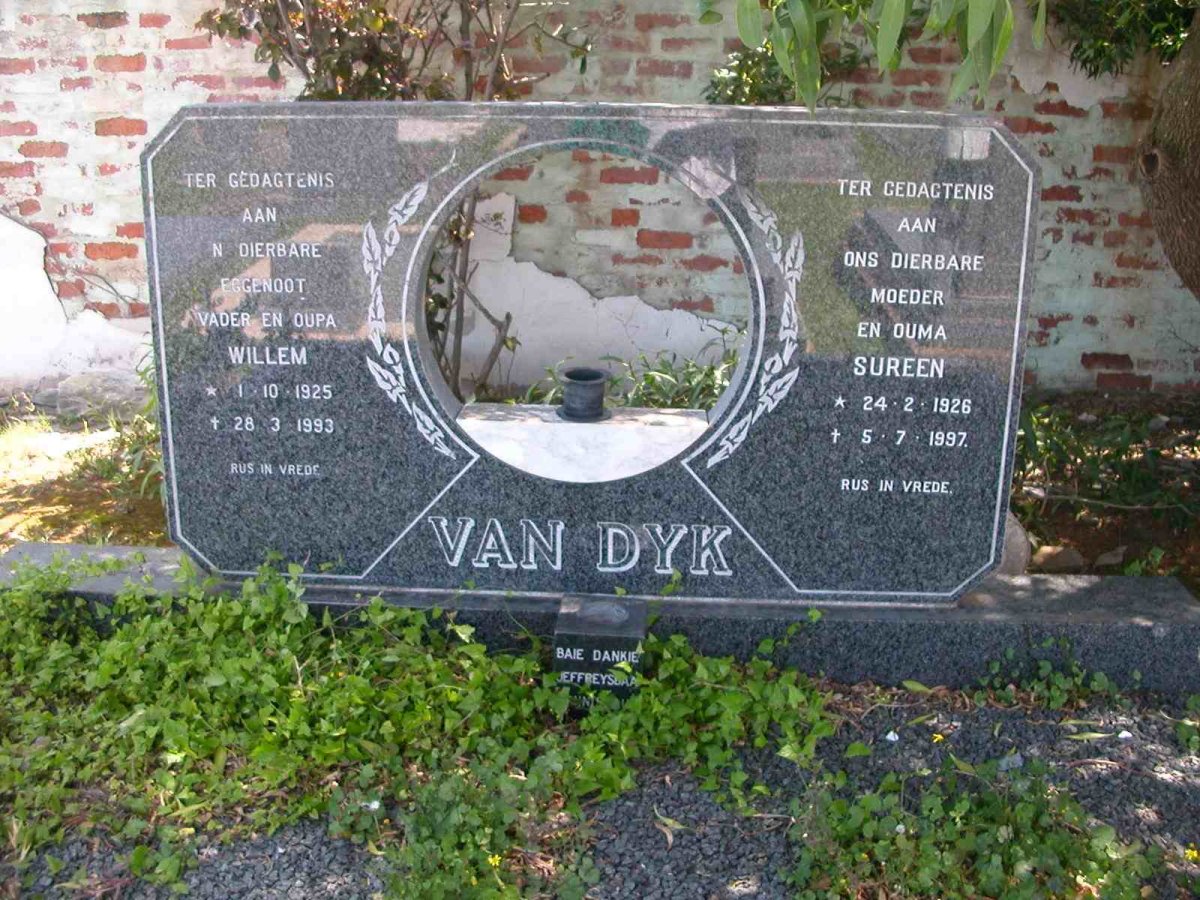 DYK Willem, van 1925-1993 &amp; Sureen 1926-1997