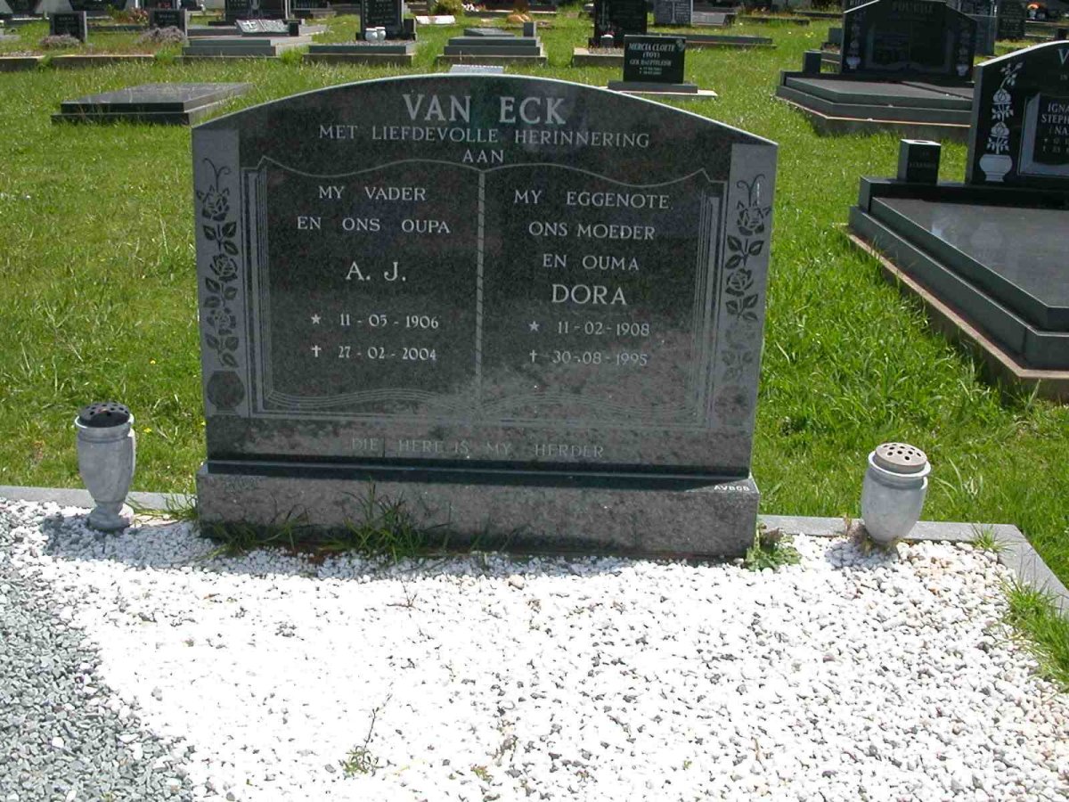 ECK A.J., van 1906-2004 &amp; Dora 1908-1995