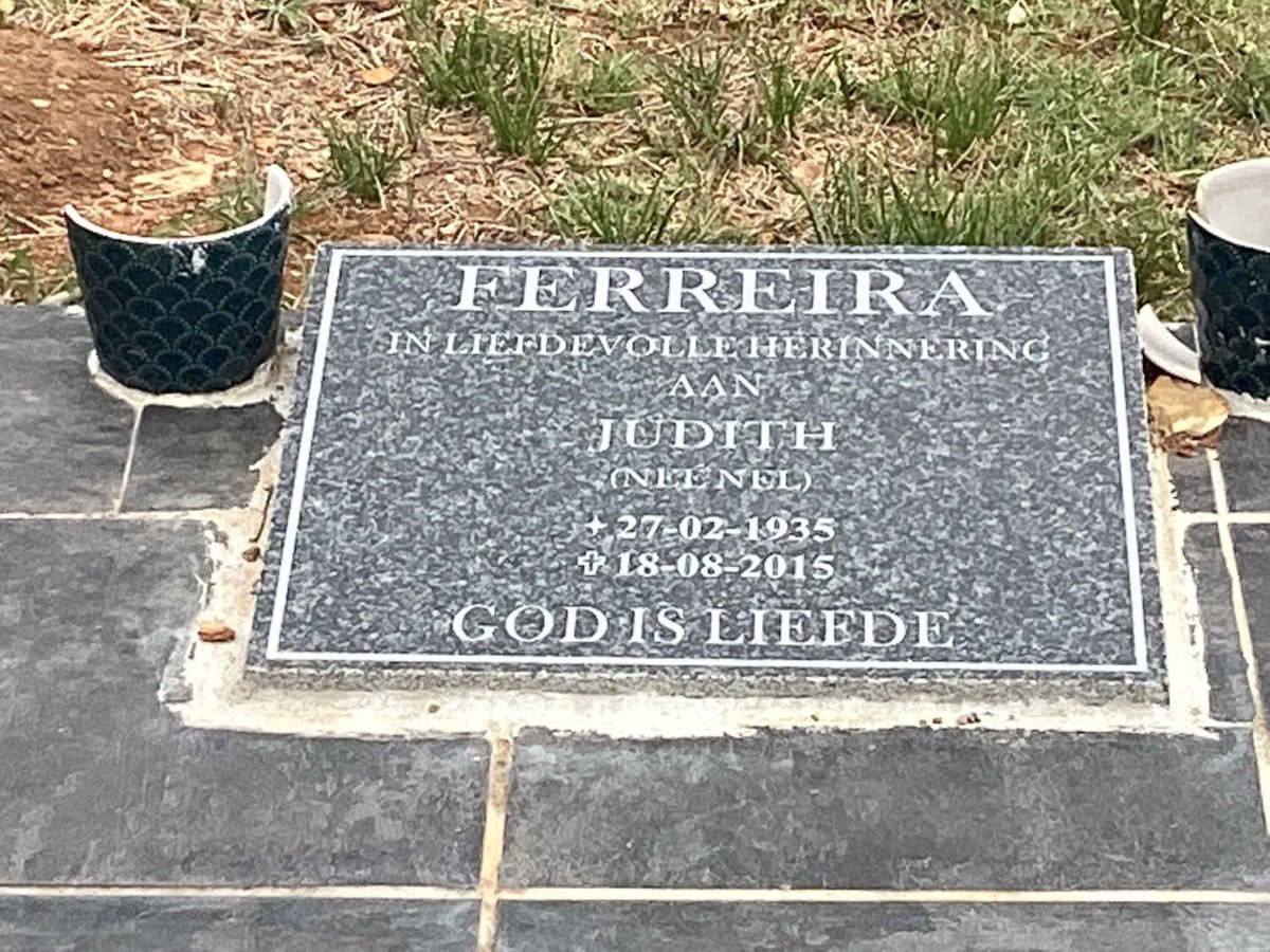 FERREIRA Judith nee NEL 1935-2015