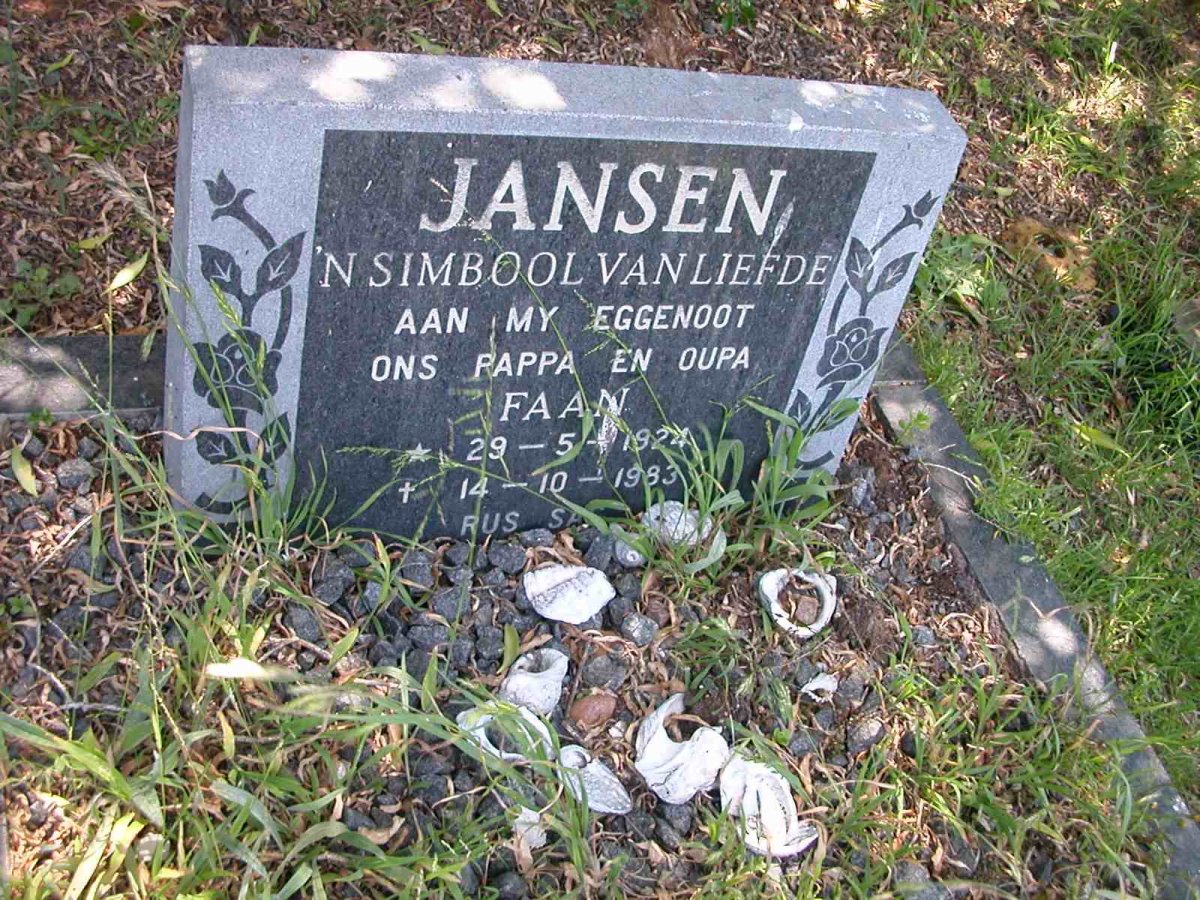 JANSEN Faan 1924-1983