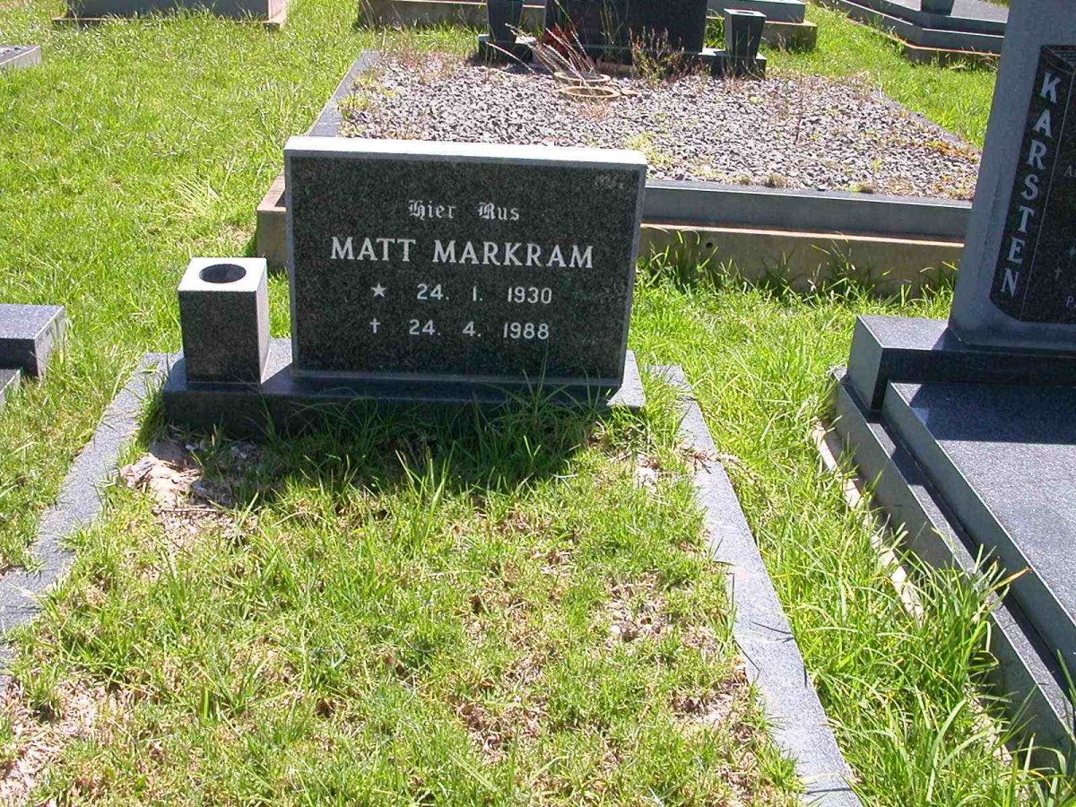 MARKRAM Matt 1930-1988