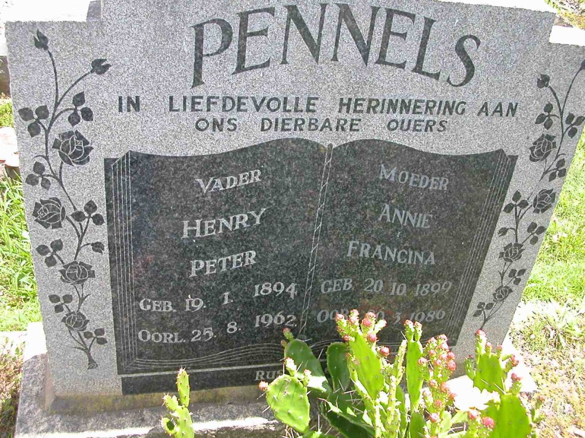 PENNELS Henry Peter 1894-1962 &amp; Annie Francina 1899-1980
