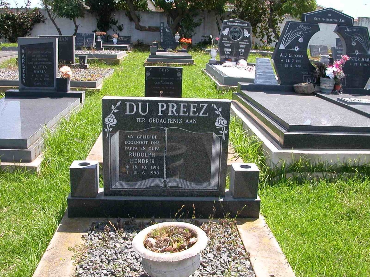PREEZ Rudolph Hendrik, du 1914-1990