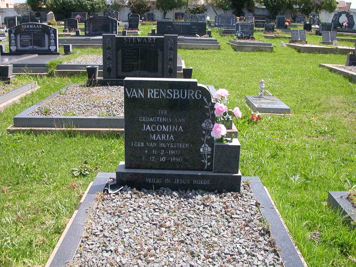 RENSBURG Jacomina Maria, van nee VAN HUYSSTEEN 1902-1990