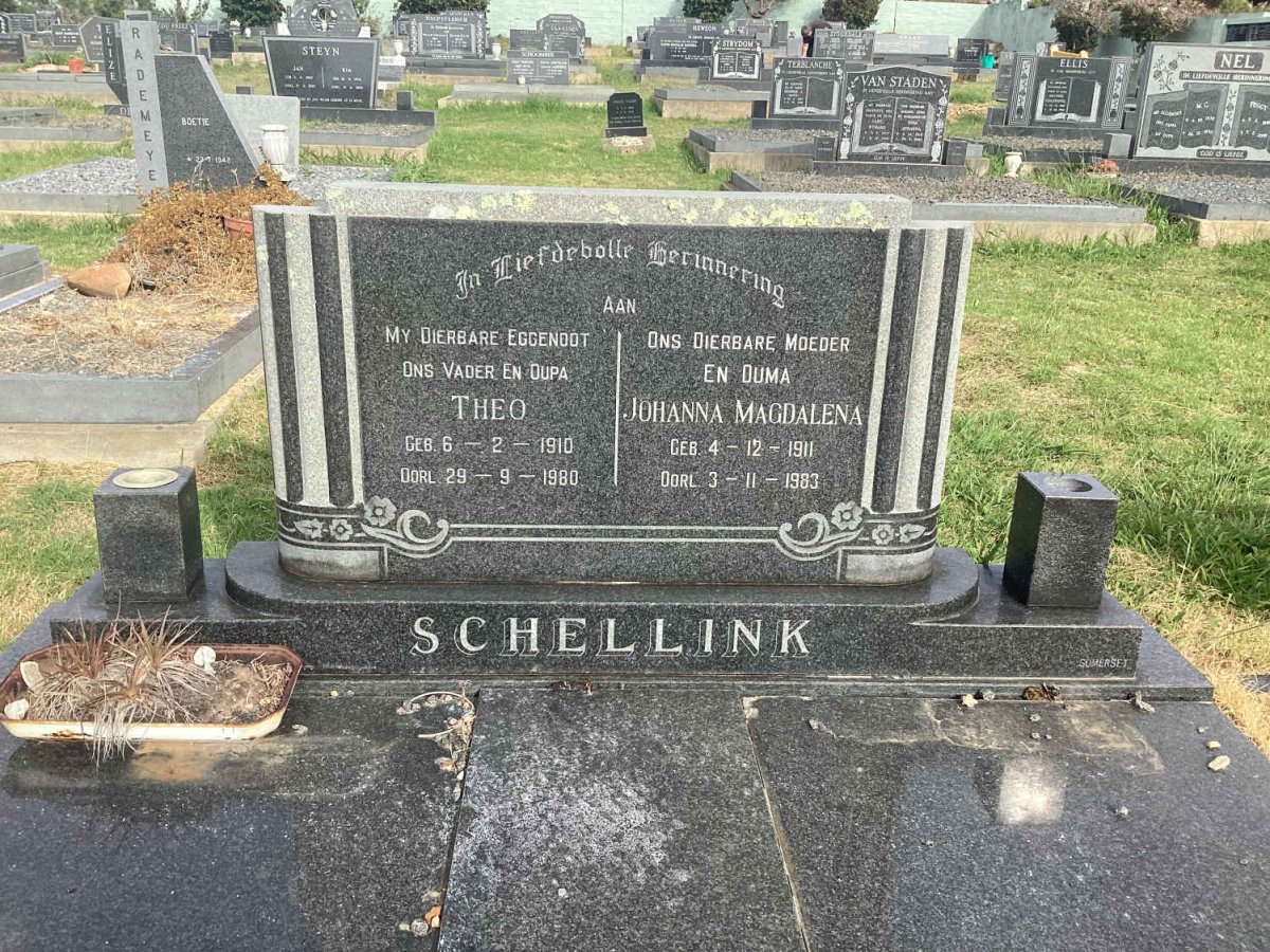SCHELLINK Theo 1910-1980 &amp; Johanna Magdalena 1911-1983