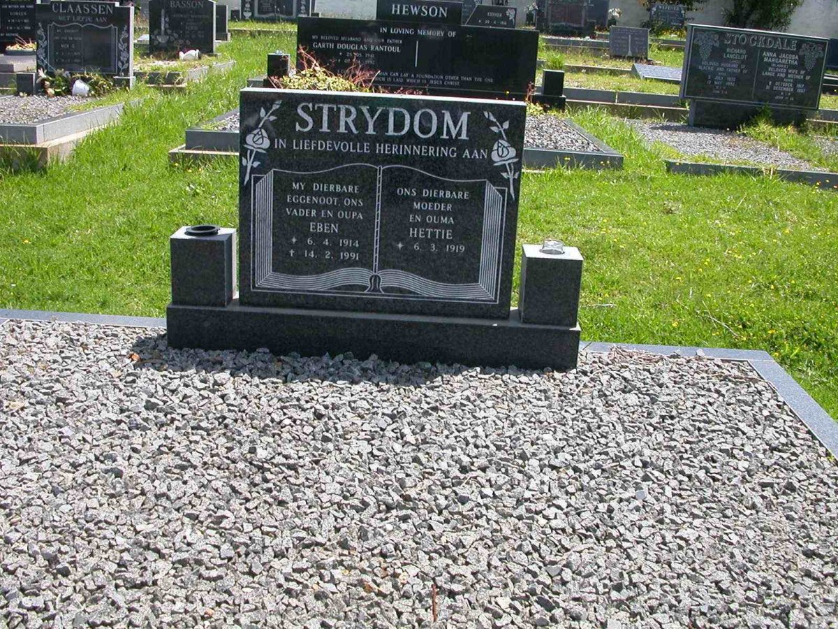 STRYDOM Eben 1914-1991 &amp; Hettie 1919-