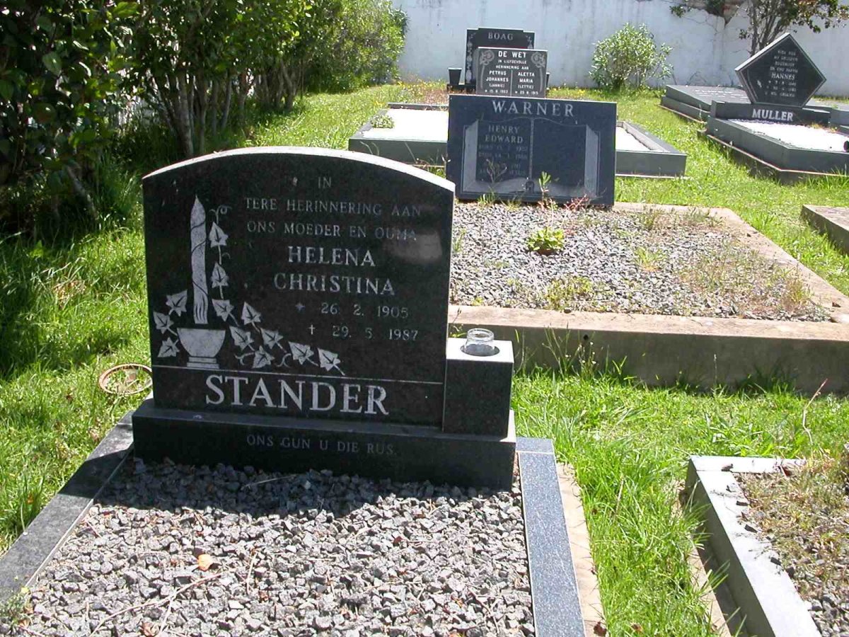 STANDER Helena Christina 1905-1987