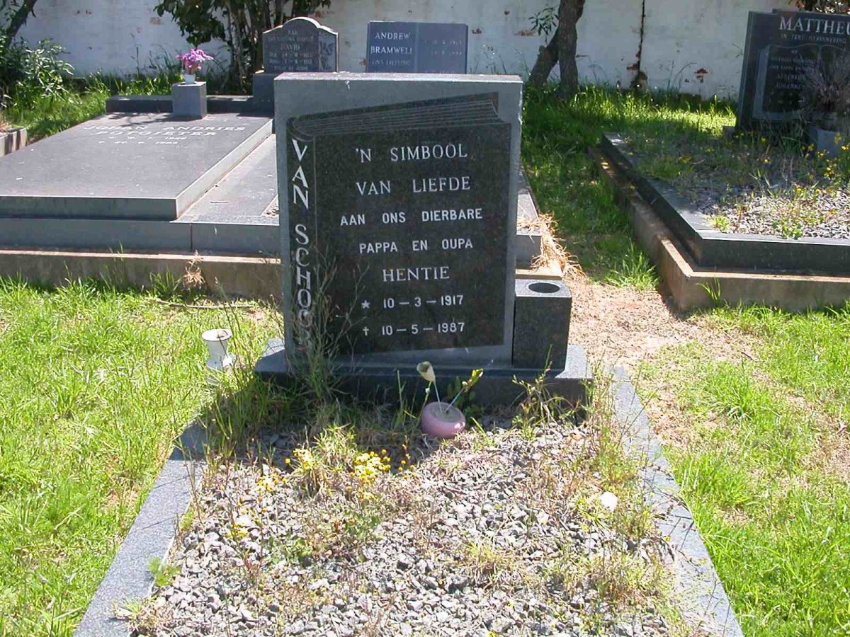 SCHOOR Hentie, van 1917-1987