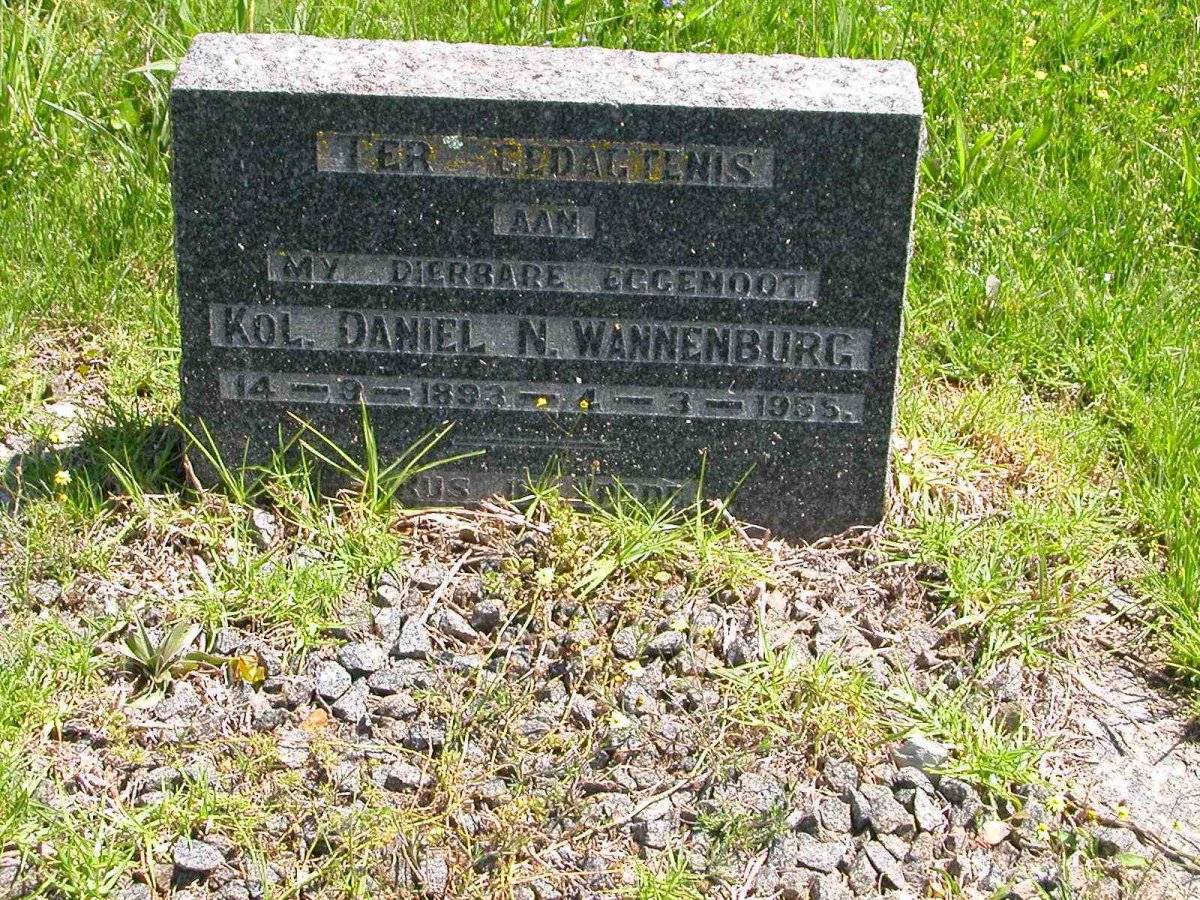 WANNENBURG Daniel N. 1893 -1955