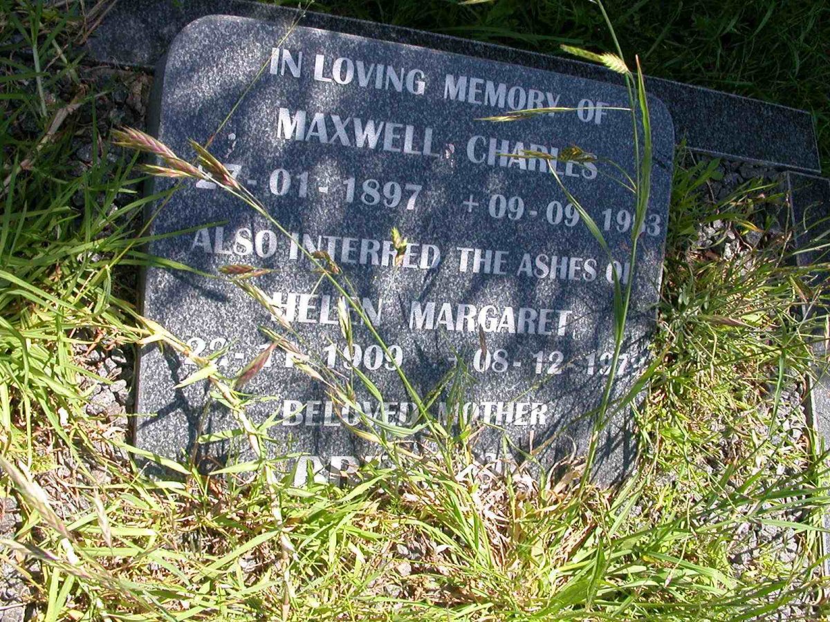 ?  BR.... Maxwell Charles 1897-1983 &amp; Helen Margaret 1909-1979