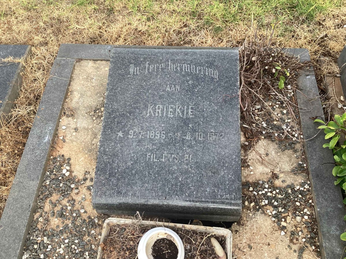? KRIEKIE 1896-1972