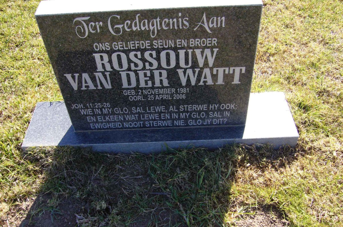 WATT Rossouw, van der 1981-2006