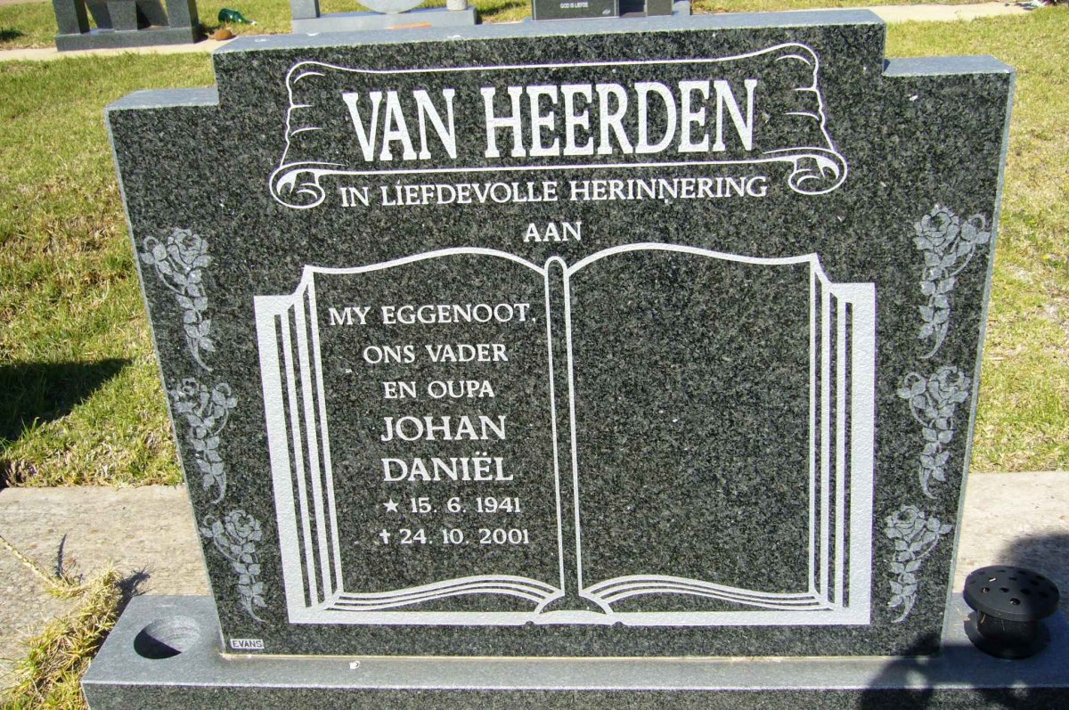 HEERDEN Johan Daniël, van 1941-2001