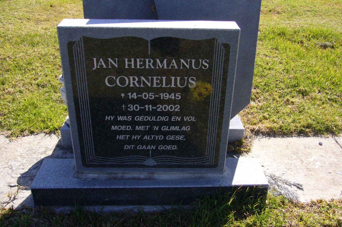 CORNELIUS Jan Hermanus 1945-2002