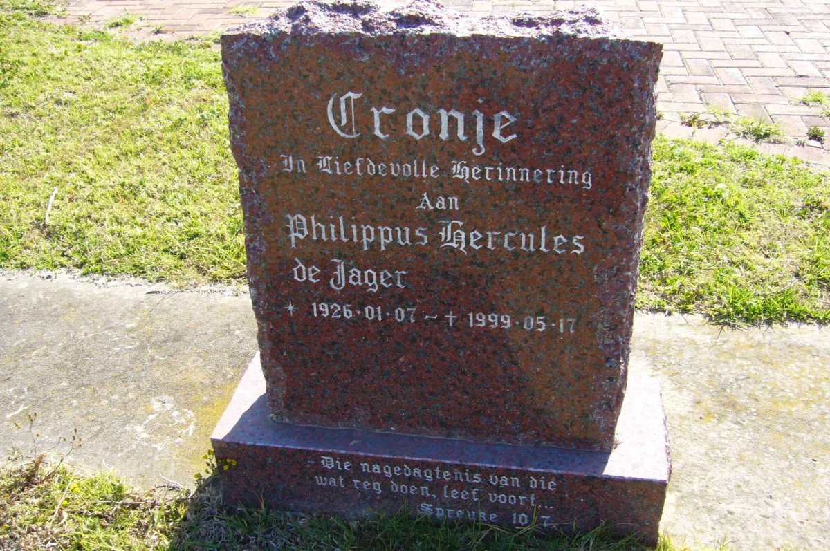 CRONJE Philippus Hercules de Jager 1926-1999