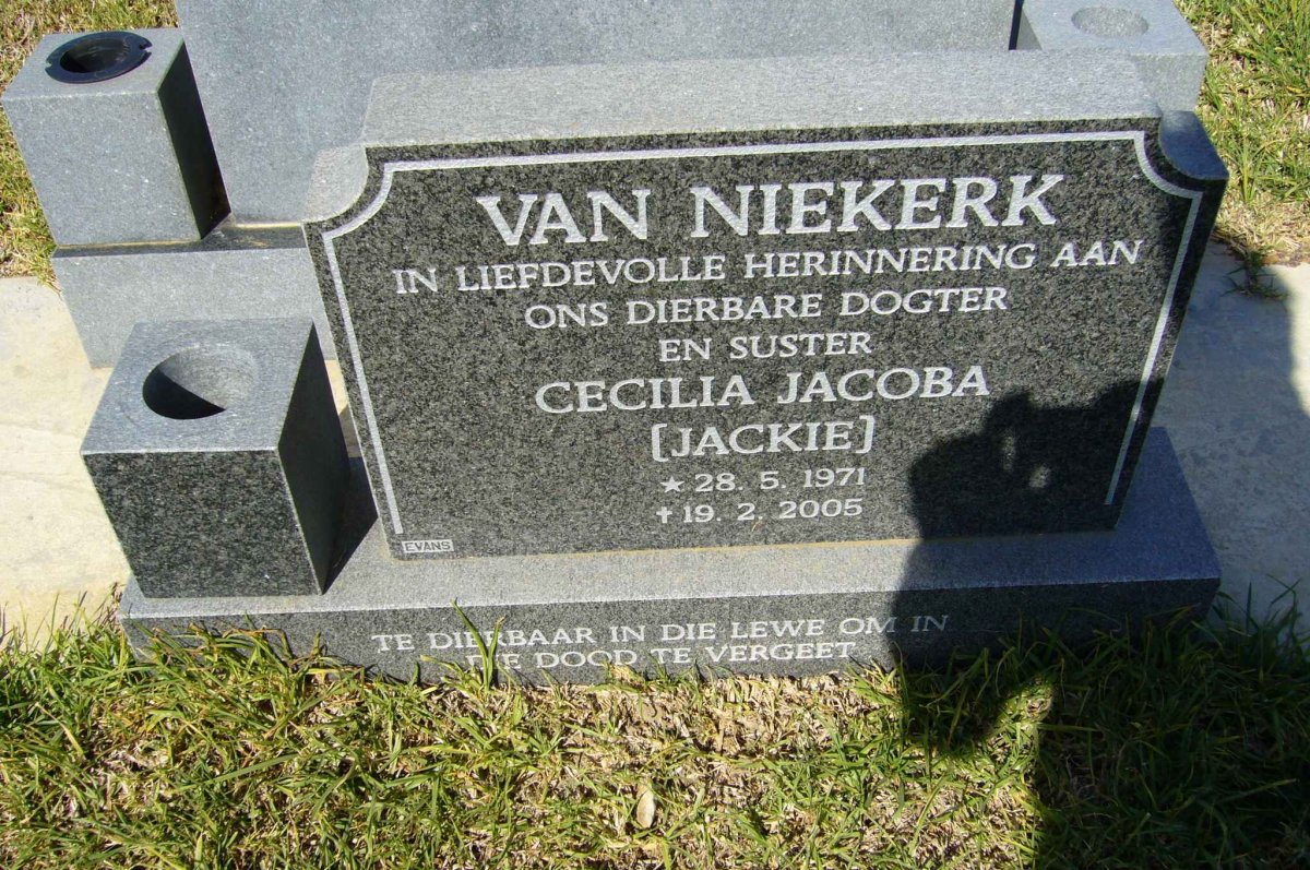 NIEKERK Cecilia Jacoba 1971-2005
