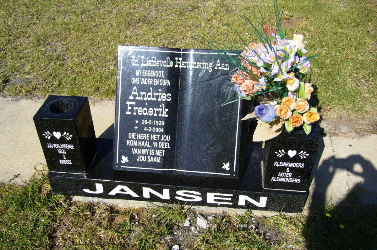 JANSEN Andries Frederik 1929-2004