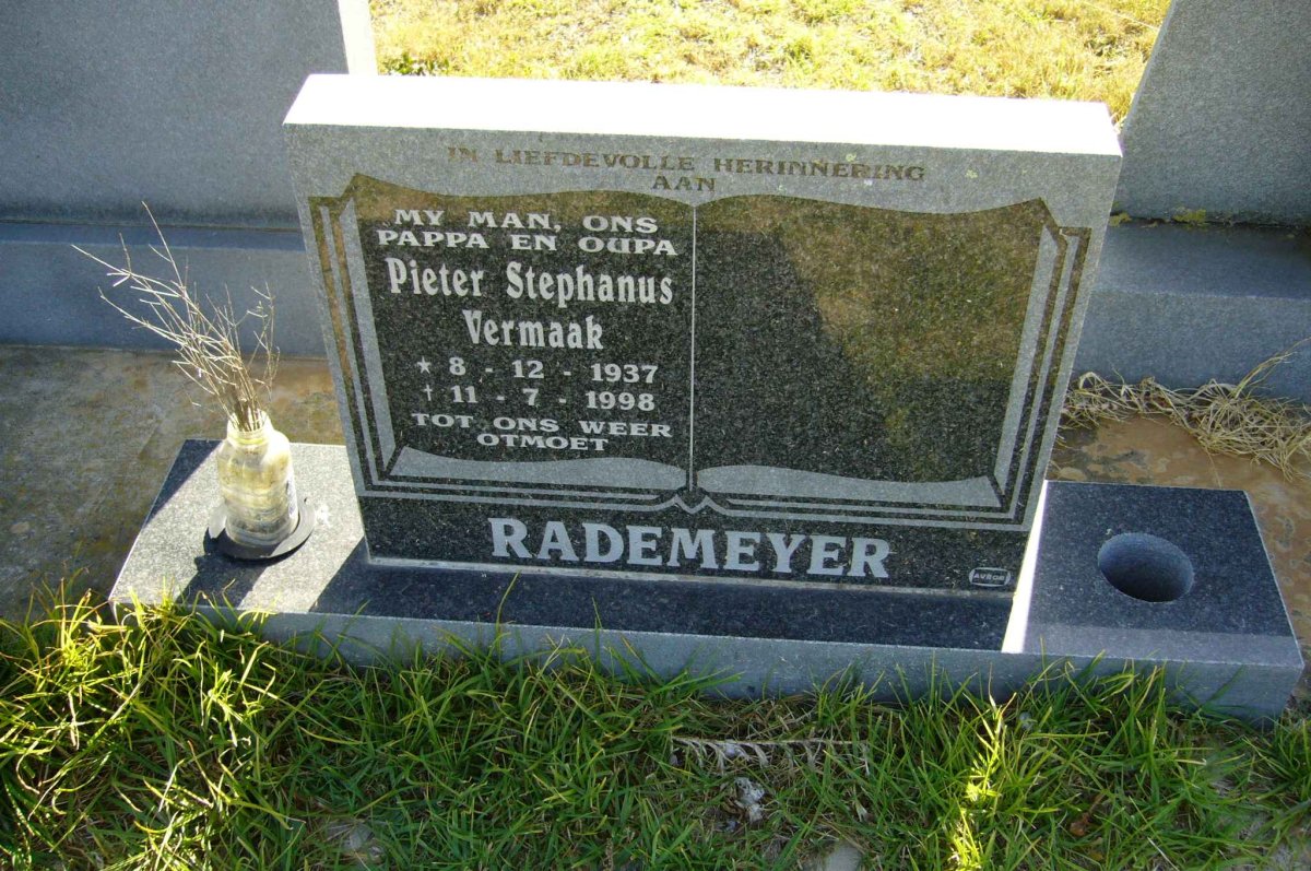 RADEMEYER Pieter Stephanus Vermaak 1937-1998