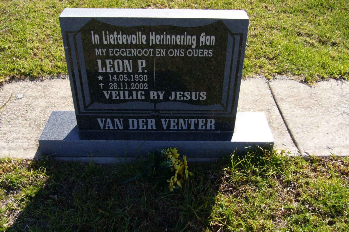 VENTER Leon P., van der 1930-2002