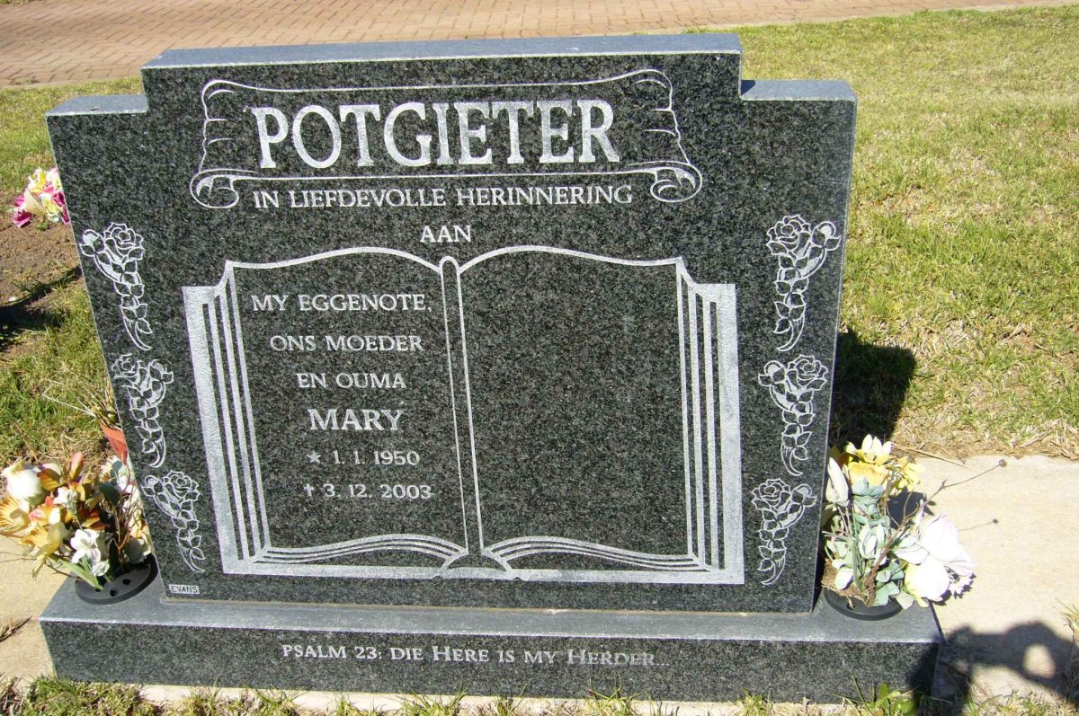 POTGIETER Mary 1950-2003