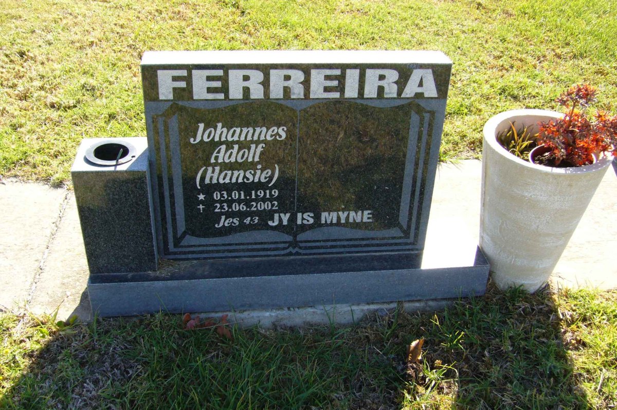 FERREIRA Johannes Adolf 1919-2002