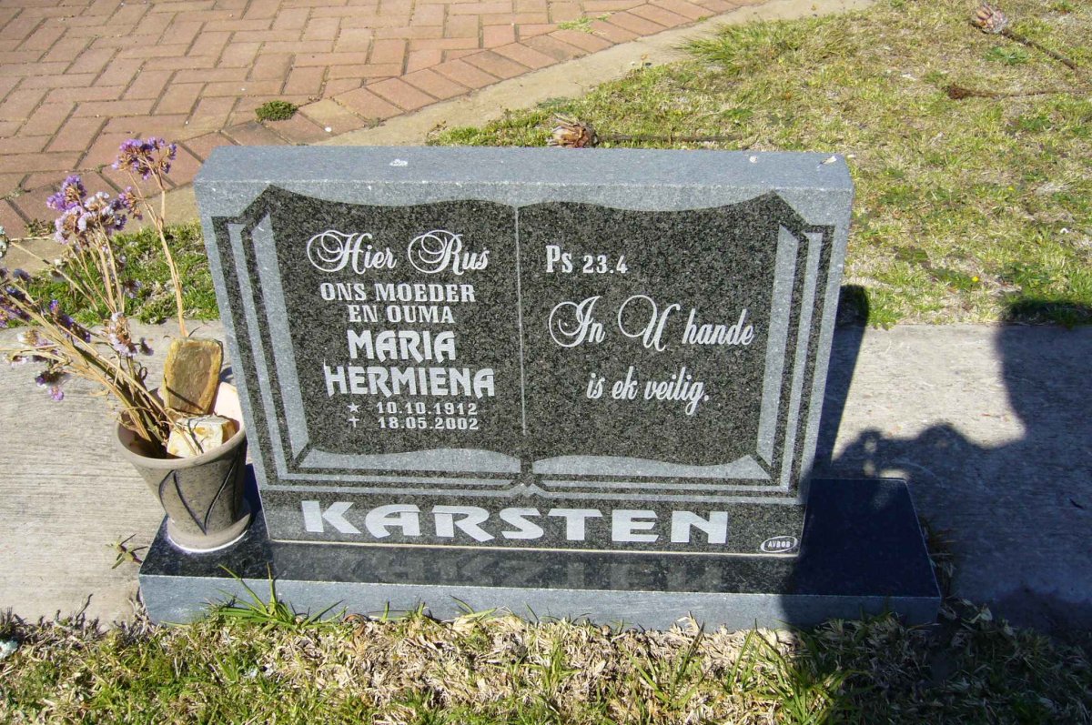 KARSTEN Maria Hermiena 1912-2002