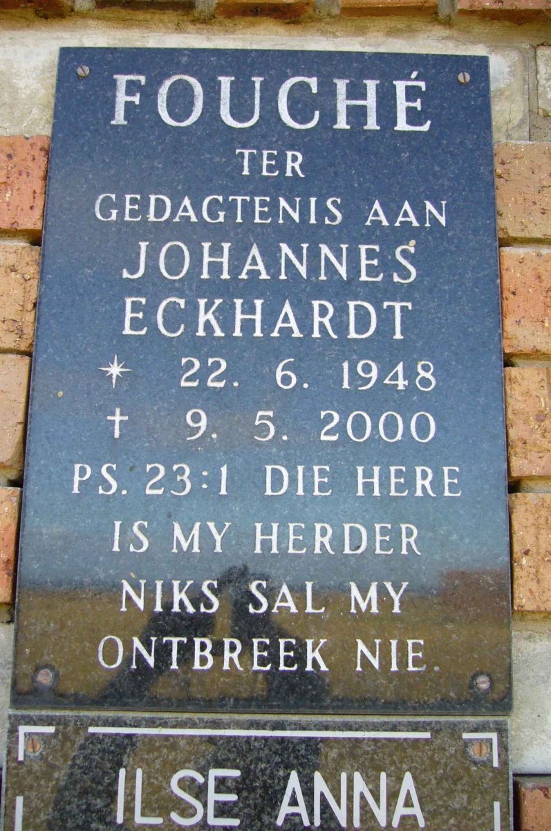 FOUCHE Johannes Eckhardt 1948-2000
