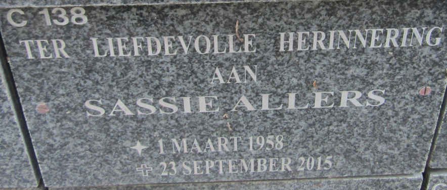 ALLERS Sassie 1958-2015