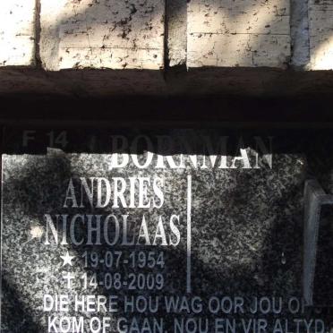 BORNMAN Andries Nicholaas 1954-2009