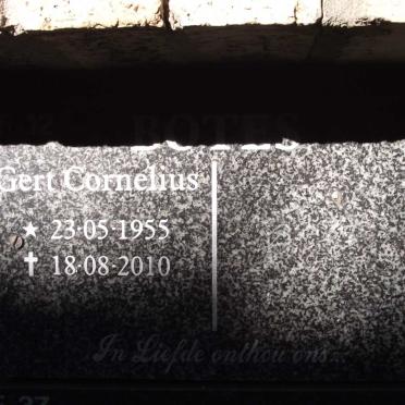BOTES Gert Cornelius 1955-2010