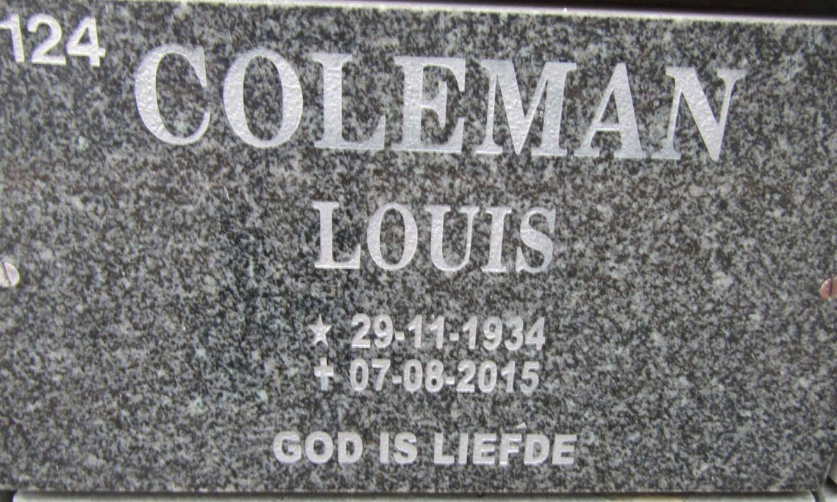 COLEMAN Louis 1934-2015