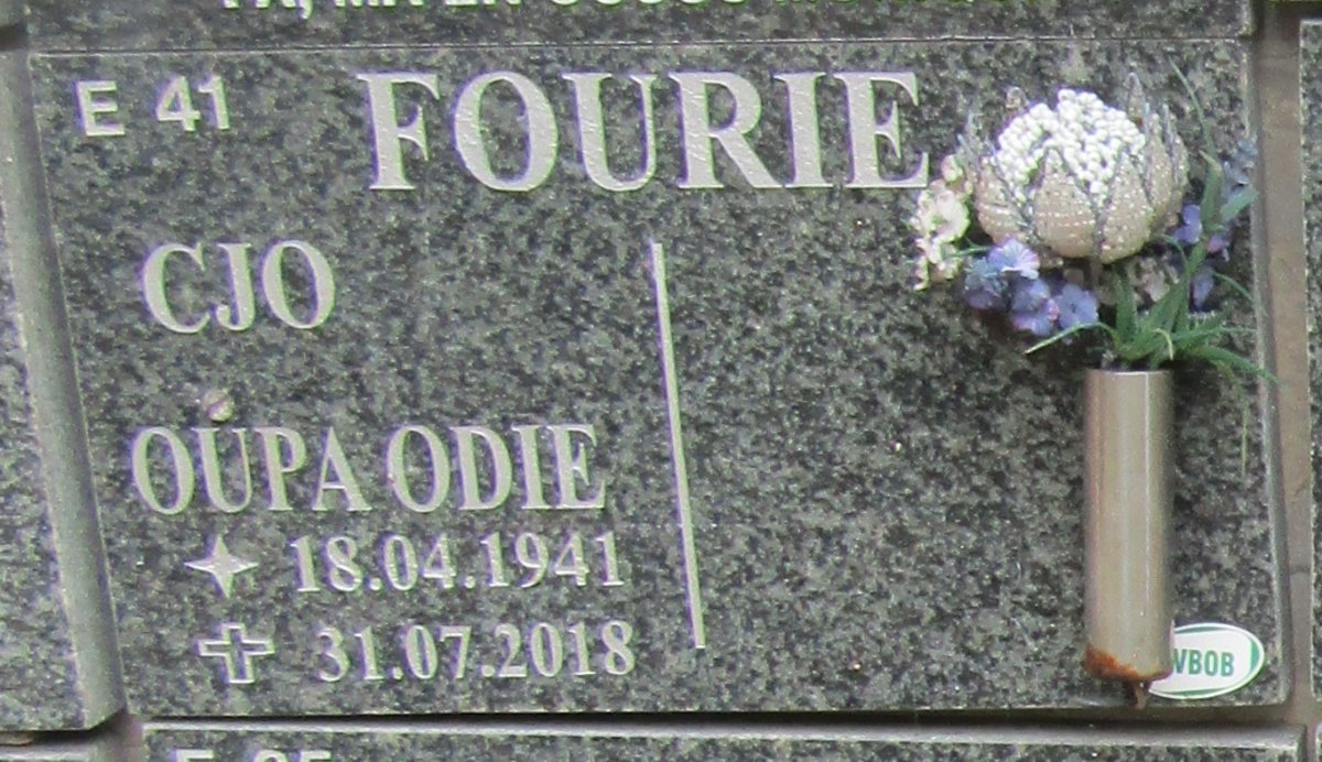 FOURIE C.J.O. 1941-2018