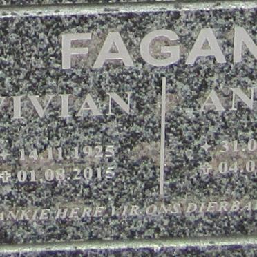 FAGAN Vivian 1925-2015 &amp; Ansie 1926-2015