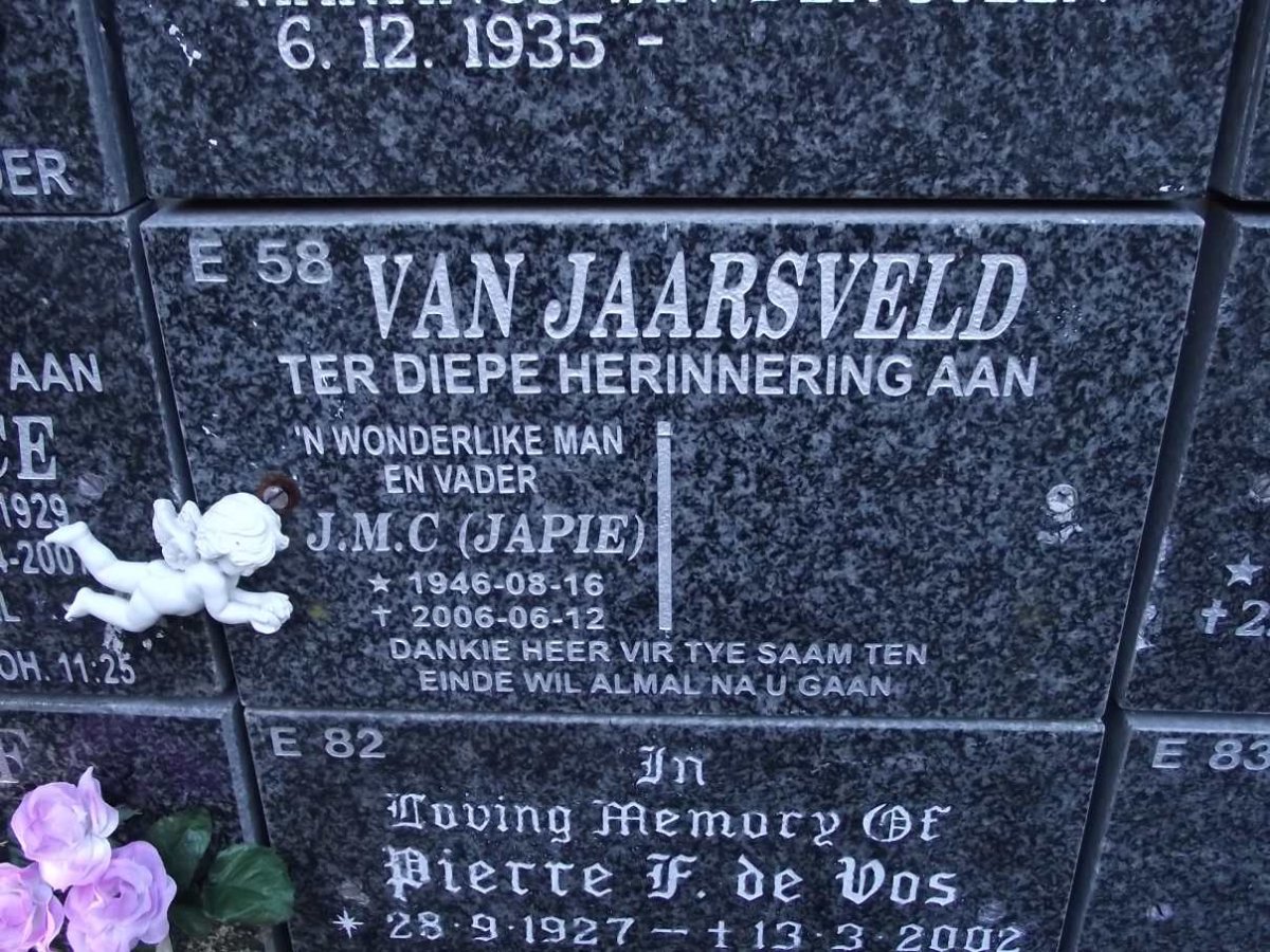 JAARSVELD J.M.C., van 1946-2006