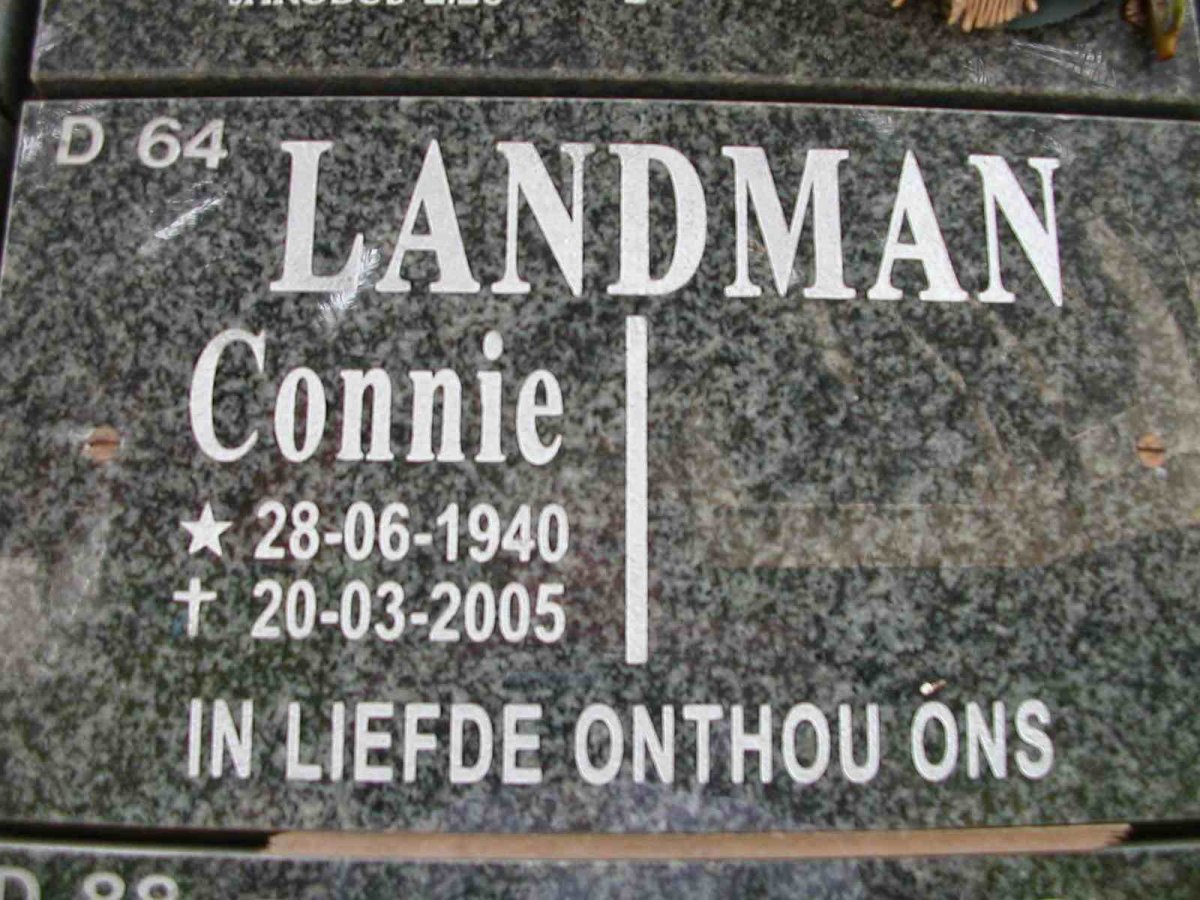 LANDMAN Connie 1940-2005