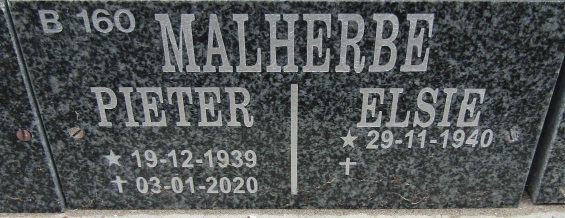 MALHERBE Pieter 1939-2020 &amp; Elsie 1940-