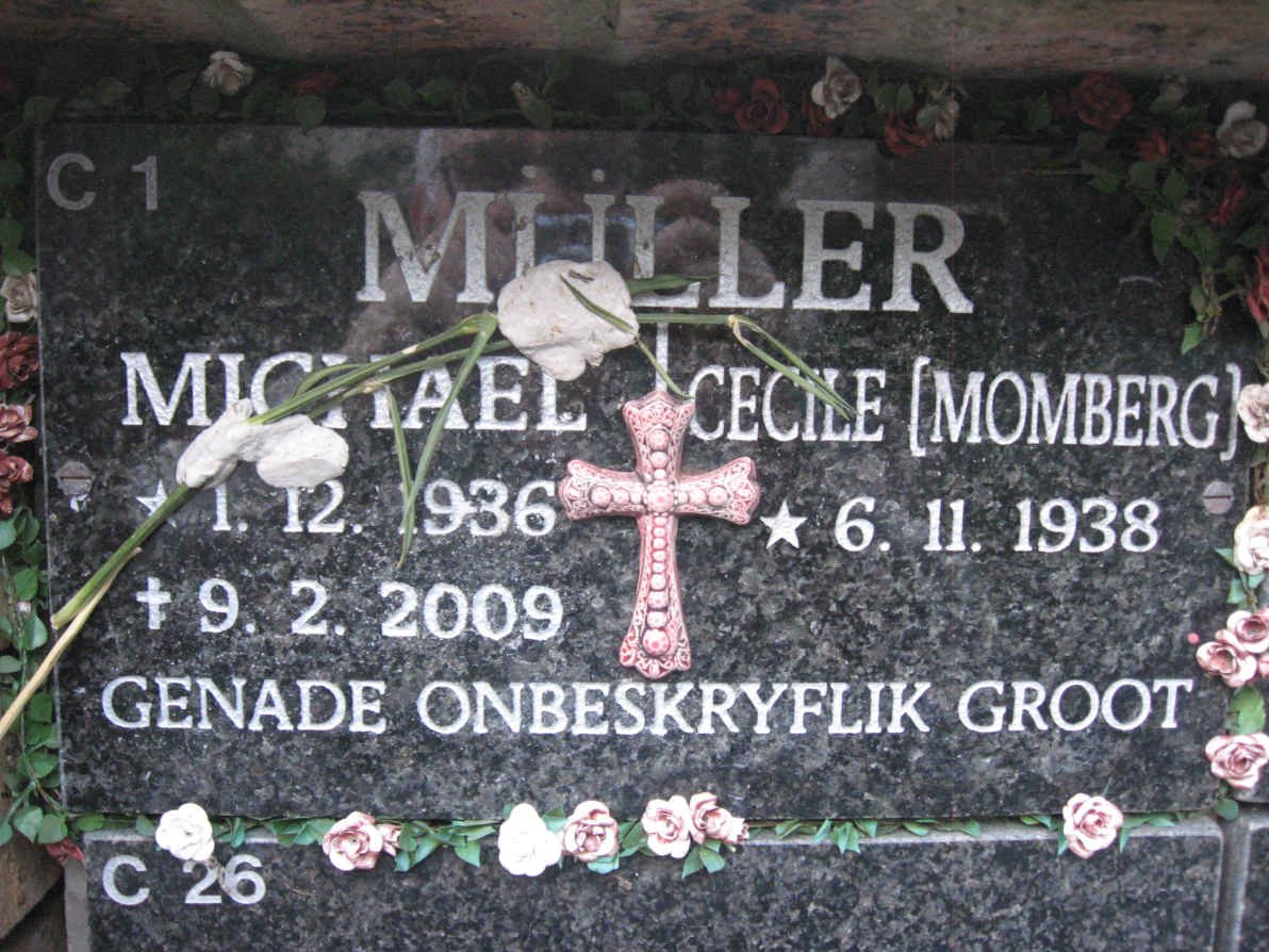 MULLER Michael 1936-2009 &amp; Cecile MOMBERG 1938-