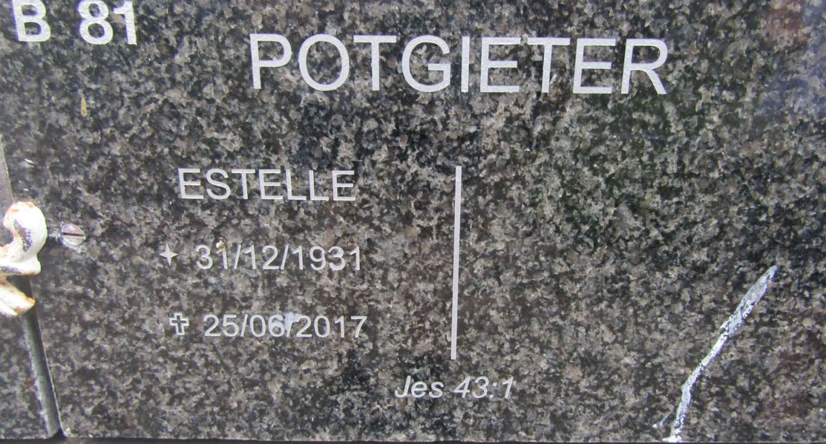 POTGIETER Estelle 1931-2017