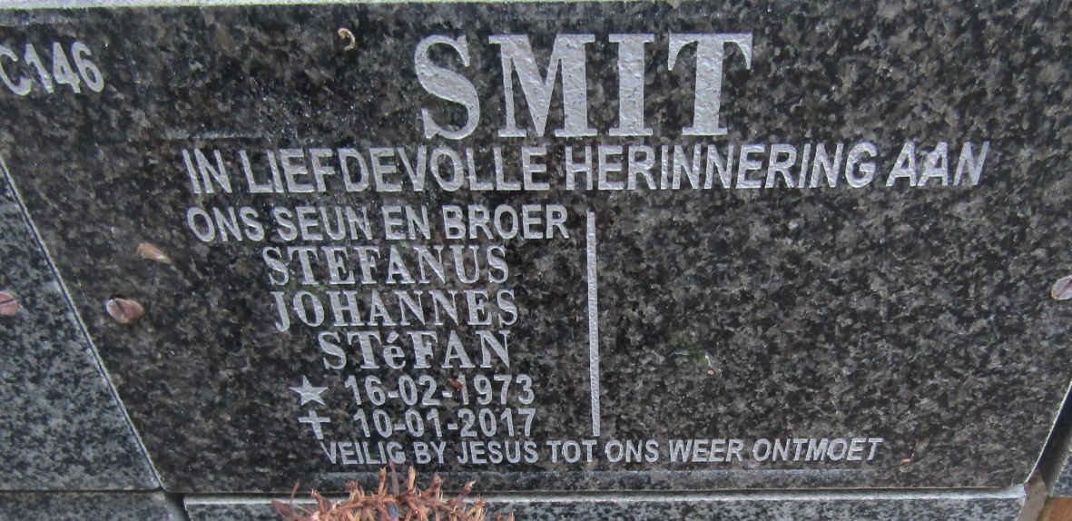 SMIT Stephanus Johannes 1973-2017