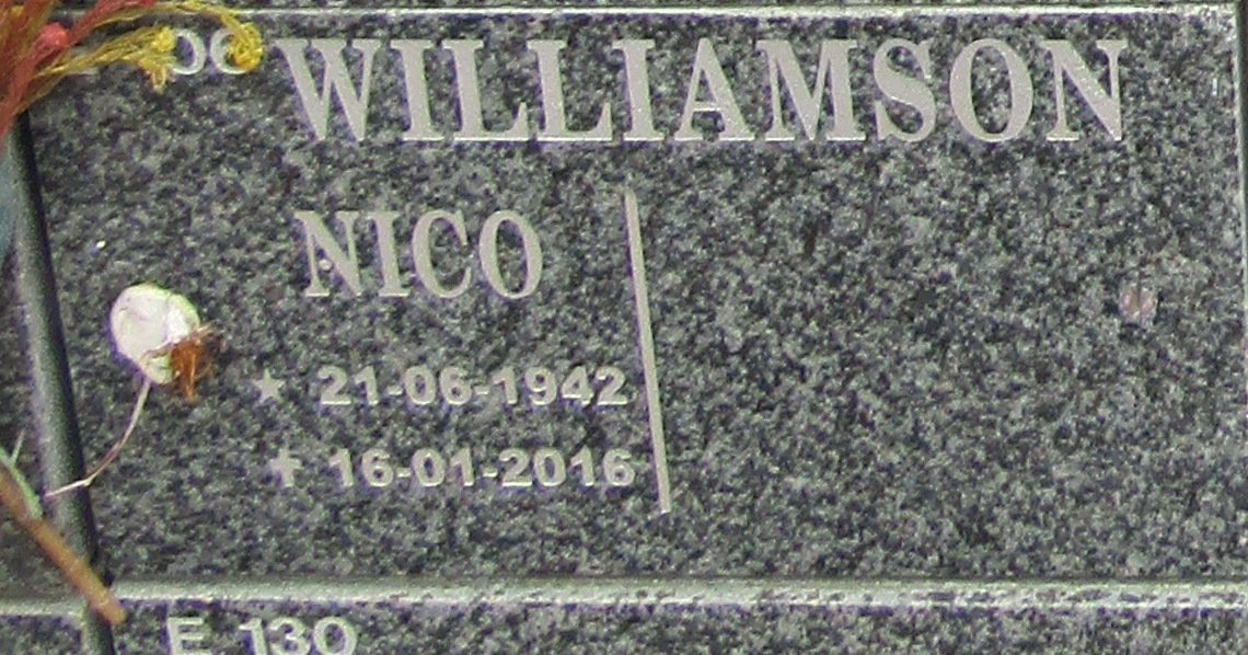 WILLIAMSON Nico 1942-2016