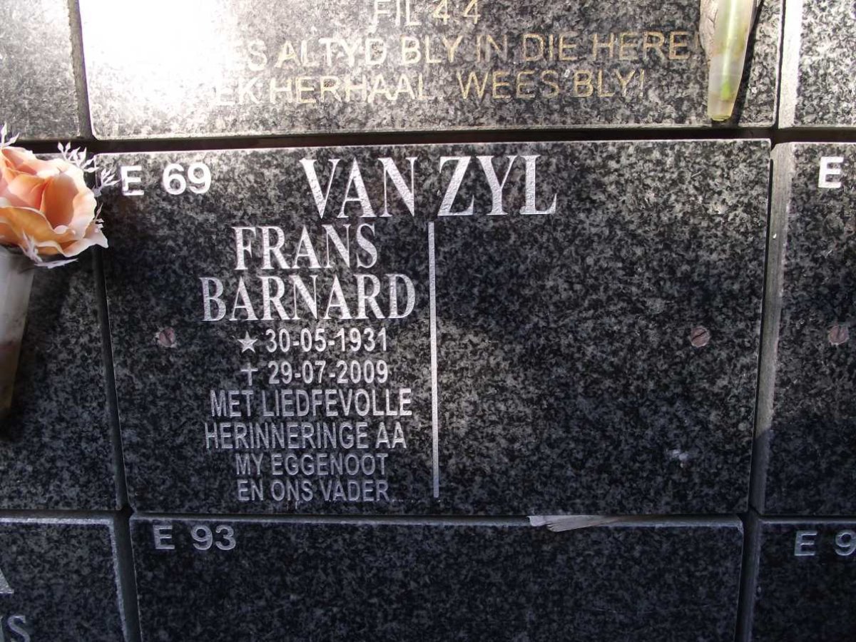 ZYL Frans Barnard, van 1931-2009