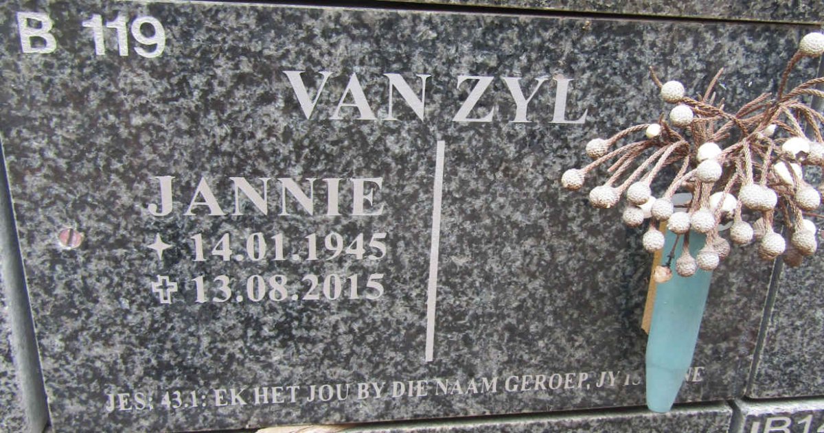 ZYL Jannie, van 1945-2015