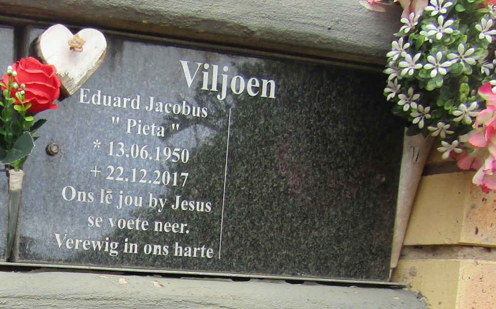 VILJOEN Eduard Jacobus 1950-2017
