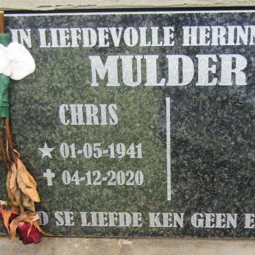 MULDER Chris 1941-2020
