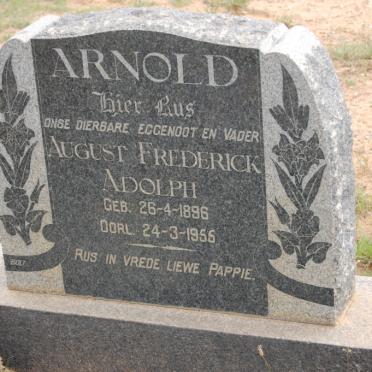 ARNOLD August Frederick Adolph 1896-1956