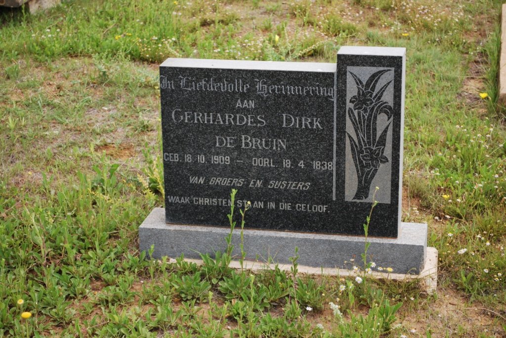 BRUIN Gerhardes Dirk, de 1909-1838