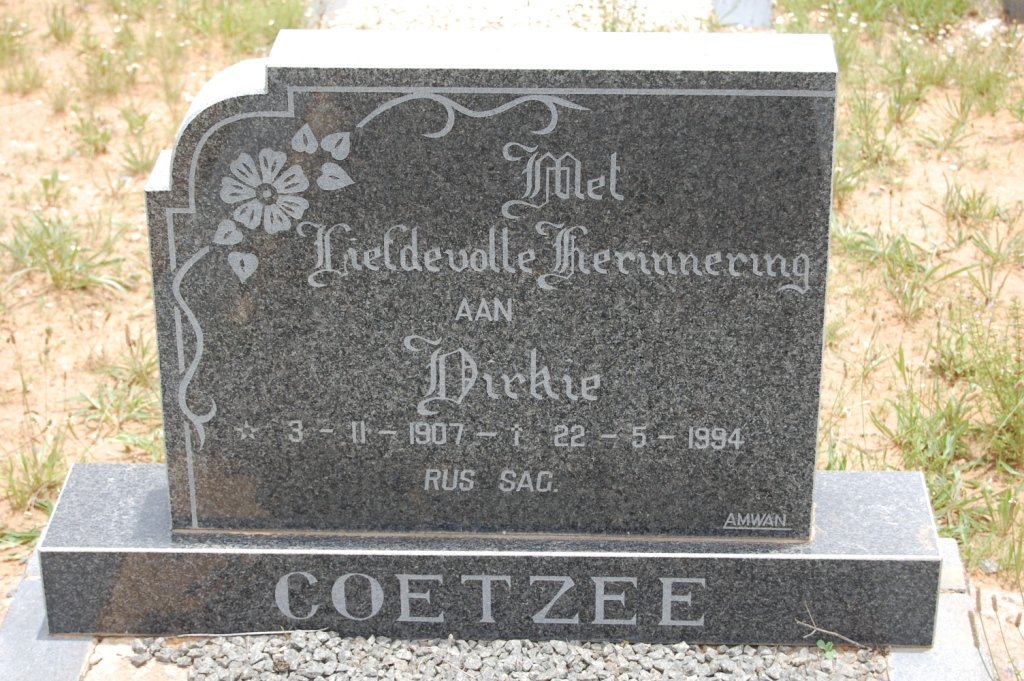COETZEE Dirkie 1907-1994